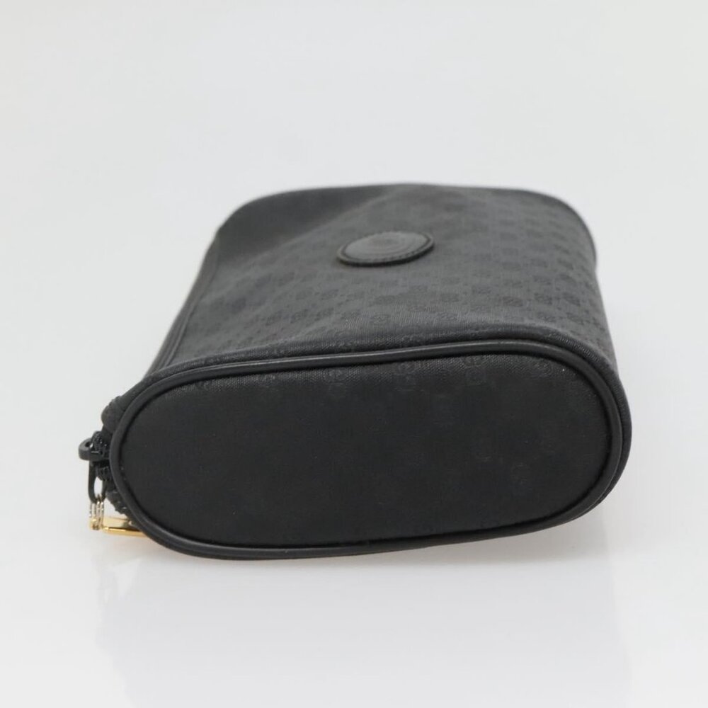 GUCCI Micro GG Supreme Pouch PVC Black Gold Auth 133307 - Picture 4 of 16